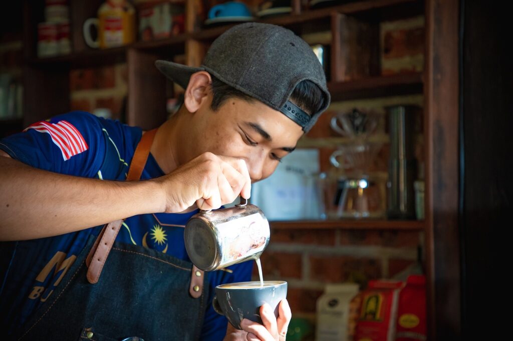 barista, coffee, coffee culture, espresso, coffee shop, cappuccino, restaurant, caffeine, waiter, bar, hot, beverages, coffee machine, fragrance, coffee pot, cappuccinoart, cappuccino art, milk, milk foam, artist, barista, barista, barista, barista, barista, waiter